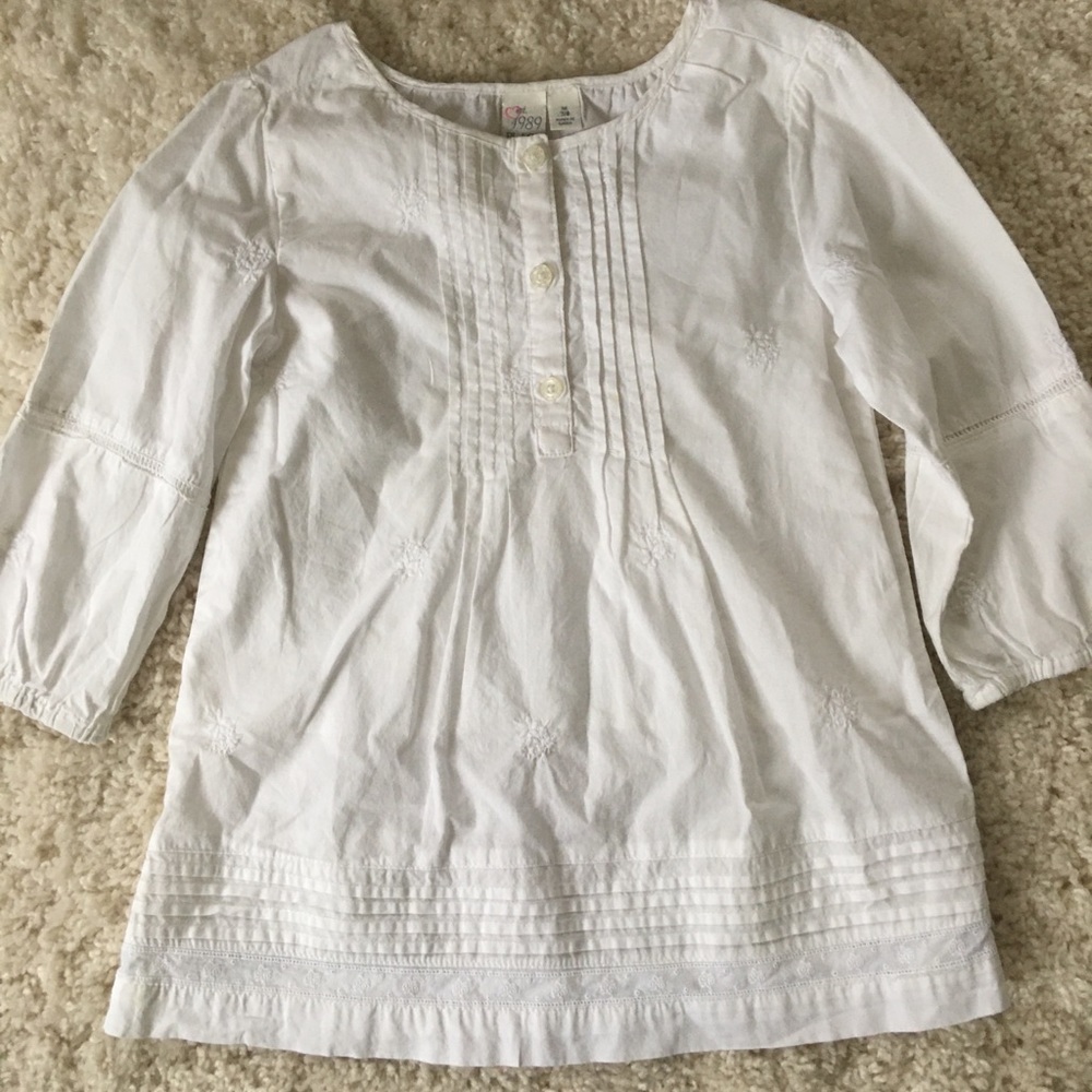 White cotton boho top